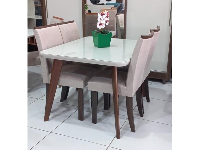 Conjunto de mesa com 6 cadeiras para area externa - Rafaele